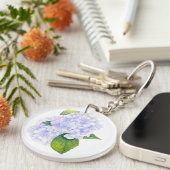 水彩紫陽花 キーホルダー (正面右)