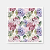 水彩紫陽花 スタンダードカクテルナプキン (正面)