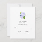 水彩紫陽花 出欠カード (正面)