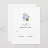 水彩紫陽花 出欠カード (正面/裏面)