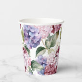 水彩紫陽花 紙コップ (裏面)