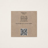 水彩紫陽花QRコード名刺 (裏面)