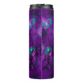 水彩紫&ティール（緑がかった色）大理石銀河系 タンブラー (裏面)