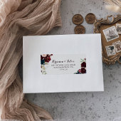 水彩結図解入りの、写真付きの婚式RSVP住所 シール