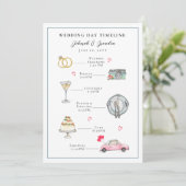 水彩結図解入りの、写真付きの婚日 プログラム (スタンド正面)