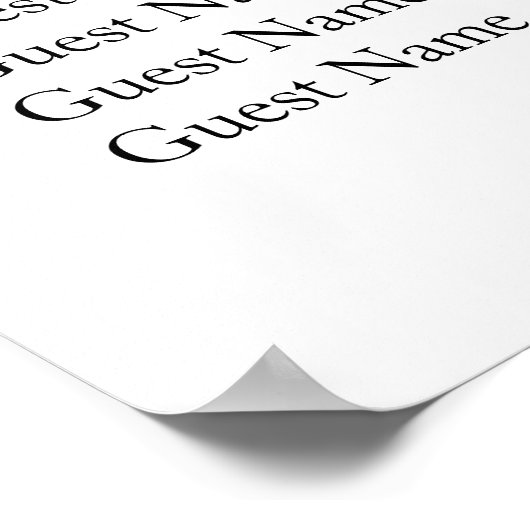 水彩結婚の座席表 |青い抽象芸術 ポスター (角)