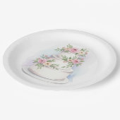 水彩結婚ケーキ紙プレート ペーパープレート (アングル)