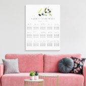 水彩結婚シーティングチャートボタニックオリーブ キャンバスプリント (インサイチュ (リビング))