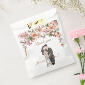 水彩結婚フローラエレガントモダン フェイバーバッグ (封をした状態)