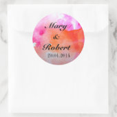 水彩結婚プリント ラウンドシール (バッグ)