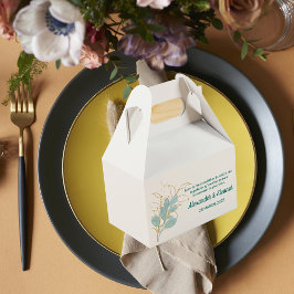 水彩結婚式の引き出物箱 フェイバーボックス