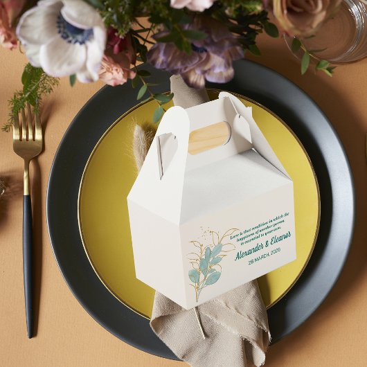 水彩結婚式の引き出物箱 フェイバーボックス