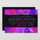 水彩結婚式の招待状 招待状 (正面/裏面)