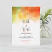 水彩結婚式招待状アモダンート 招待状 (スタンド正面)