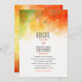 水彩結婚式招待状アモダンート 招待状 (正面/裏面)