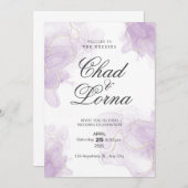 水彩結婚式招待状カード 招待状 (正面/裏面)