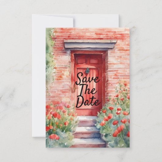 水彩結婚式招待状 招待状 (正面)