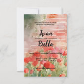 水彩結婚式招待状 招待状 (裏面)