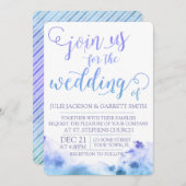 水彩結婚式招待状 招待状 (正面/裏面)