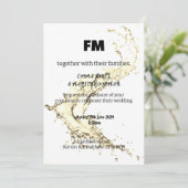 水彩結婚式招待状 招待状 (スタンド正面)