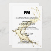 水彩結婚式招待状 招待状 (正面/裏面)