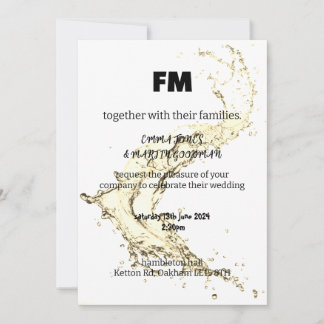水彩結婚式招待状 招待状