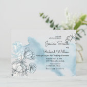 水彩結婚式招待状 招待状 (スタンド正面)