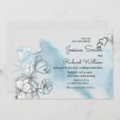 水彩結婚式招待状 招待状 (正面/裏面)