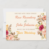 水彩結婚式招待状 招待状 (正面)