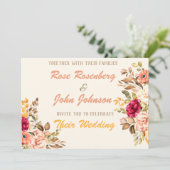 水彩結婚式招待状 招待状 (スタンド正面)
