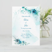 水彩結婚式招待状 招待状 (スタンド正面)
