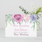 水彩結婚式招待状 招待状 (スタンド正面)