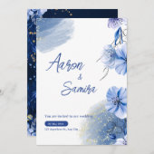 水彩結婚式招待状 招待状 (正面/裏面)