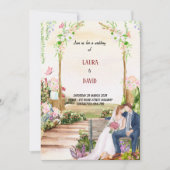 水彩結婚式招待状 招待状 (正面)