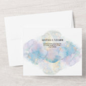 水彩結婚式招待状/rsvp/menu。 オールインワン招待状 (裏面)