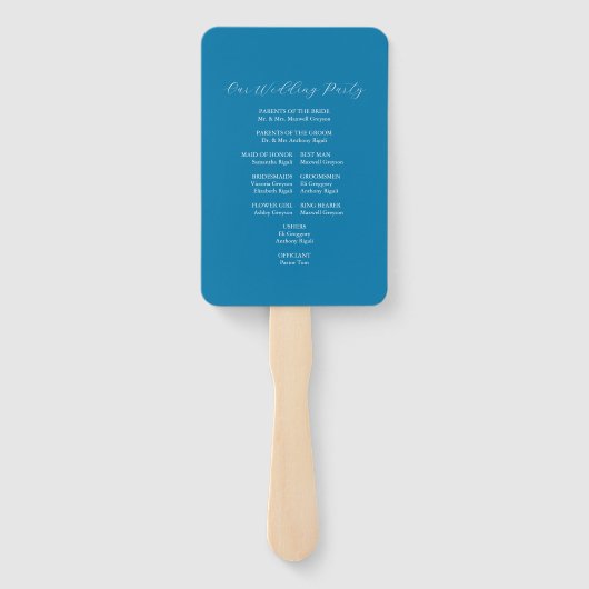 水彩結婚式 プログラムアマルフィタイル ハンドファン (裏面)