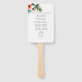 水彩結婚式 プログラムトロピカルハイビスカス ハンドファン (裏面)