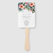 水彩結婚式 プログラムトロピカルハイビスカス ハンドファン (正面)