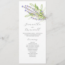 水彩結婚式 プログラムラベンダーフラワー プログラム