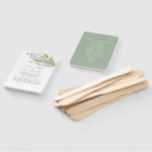 水彩結婚式 プログラムラベンダー花模様 ハンドファン (組立なし)