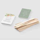 水彩結婚式 プログラムワイルドフラワーテーマ ハンドファン (組立なし)