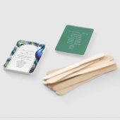 水彩結婚式 プログラム孔雀 ハンドファン (組立なし)