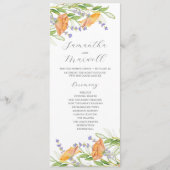 水彩結婚式 プログラム野花 プログラム (正面)