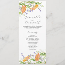 水彩結婚式 プログラム野花 プログラム