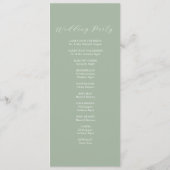 水彩結婚式 プログラム野花 プログラム (裏面)