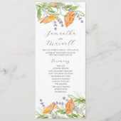 水彩結婚式 プログラム野花 プログラム (正面)