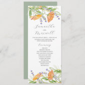 水彩結婚式 プログラム野花 プログラム (正面/裏面)