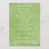 水彩結婚式 プログラム (裏面)