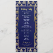 水彩結婚式 プログラム1920のアールデコ金ゴールド プログラム (裏面)