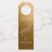 水彩結婚応援秋金ゴールドID786 ボトルネックタグ (正面)